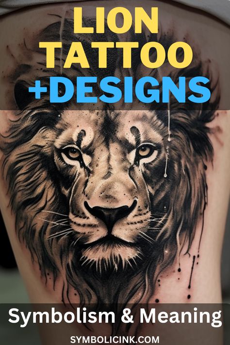 Lion Tattoo Meaning Lions Head Tattoo Men, Lion Back Tattoo Men, Lion Chest Tattoo Men Design, Lion Tattoos For Guys, Lion Tatoos Men Art Designs, Female Lion Tattoo Design, Tattoo Ideas For Men Lion, Lion Chest Tattoo Men, Lion And Cub Tattoo Father