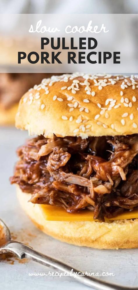 Buttermilk Fried Chicken Sandwich Recipe, Freezing Pulled Pork, Pork Side Dishes, Slow Cooker Pulled Pork Sandwiches, Easy Pulled Pork Slow Cooker, Pulled Pork Recipe Slow Cooker, Crock Pot Pulled Pork Recipe, Slow Cooked Pulled Pork, Ultimate Grilled Cheese