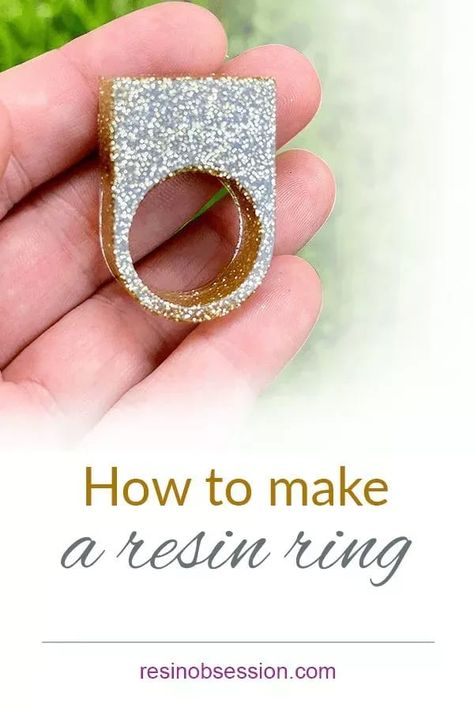 Learn how to make a resin ring even if you are a beginner! Click pin for the easy to follow steps and supply list. . . . . #resin #resinobsession #resinjewelry Resin Beginner, Resin Ring Mold, Resin Techniques, Rings Resin, Resin Crafting, How To Make Resin, Diy Jewelry Rings, Resin Rings, Diy Jewelry Projects