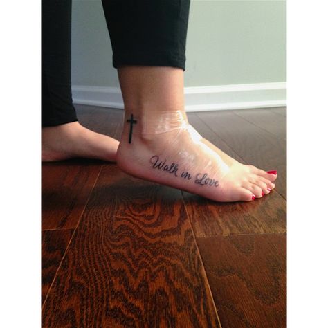 Walk in love foot tattoo Walk In Love Tattoo, Walk In Tattoo Ideas, Walk In Love, Love Tattoo, Tattoos For Black Skin, Foot Tattoo, Love Tattoos, Neck Tattoo, Tattoos With Meaning