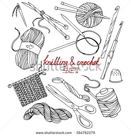 Bullet Journal Knitting, Knitting Illustration, Crochet Tattoo, Trendy Sewing Patterns, Sewing Projects Clothes, Hand Drawn Icons, Sewing Room Organization, Trendy Sewing, Knitting Blogs