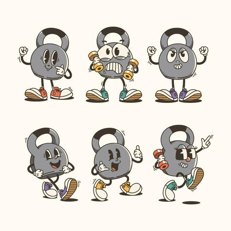 Cartoon Running, African Art Projects, Retro Shirt Design, Mascot Illustration, Retro Gym, Fitness Design, Retro Cartoons, Mascot Design, Studio Logo