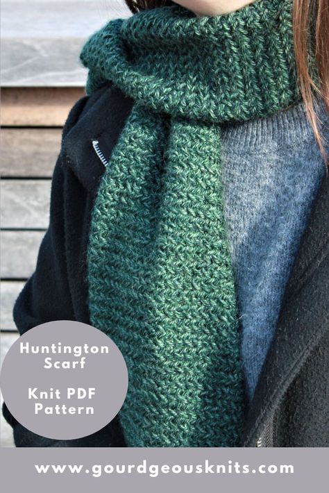 ***This listing is for the PDF pattern only*** A unisex accessory that will instantly become a staple with any outfit or winter outerwear. The Huntington Scarf is knit flat in the Herringbone stitch, which gives a beautifully dense and textured horizontal V-shaped look. It works up quickly and is much easier to knit than it looks! Herringbone Knit Scarf, Herringbone Scarf Knitting Pattern, Knit Scarf Pattern, Herringbone Knit, Needle Knitting, Herringbone Stitch, Knitting Needles Sizes, Purl Stitch, Learn How To Knit