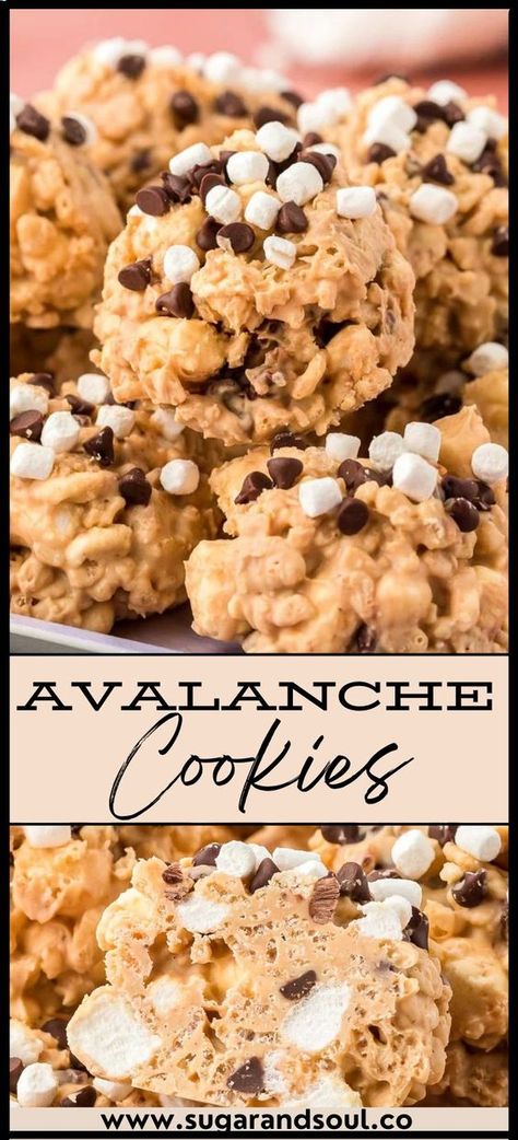 🌟 Dive into the world of deliciously easy Avalanche Cookies with us and become the star of your next gathering! 😉 Get ready to bake, taste, and fall in love with the most addicting cookies ever. 🍪💕 Marshmallow Coconut Cookies, Almond Bark Drop Cookies, Andes Candy Cookies, Vanilla No Bake Cookies, Tagalong Cookies Recipe, Marshmallow Cookies Recipes, Rice Krispie Cookies Recipes, Almond Bark Cookies, Cornflake Marshmallow Cookies