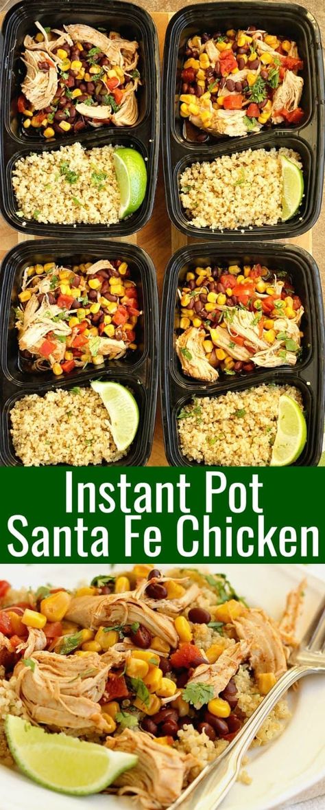 Instant Pot Santa Fe Chicken over Quinoa - An easy healthy instant pot chicken recipe perfect for dinner or make-ahead lunches for your week! Santa Fe Chicken, Instant Pot Quinoa, Healthy Instant Pot, Vegetable Soup With Chicken, Pot Recipes Easy, Sweet Potato Soup, Instant Pot Dinner Recipes, Mouthwatering Recipes, Insta Pot