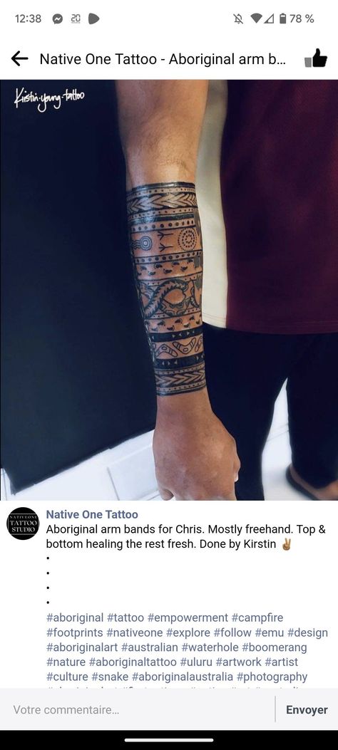 Aboriginal Tattoo Men, Aboriginal Tattoo Ideas, Aboriginal Art Tattoo, Australian Aboriginal Tattoo, Aboriginal Tattoo Designs, Pretty Tattoo Designs, Geometric Tattoo Sleeve, Tat Sleeve, Will Tattoo