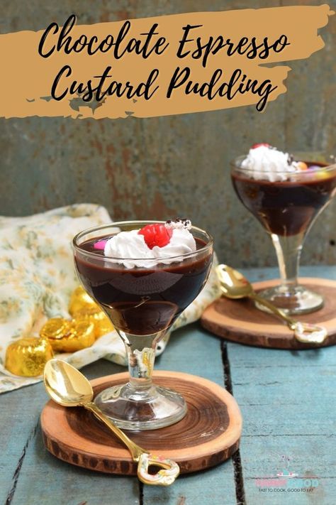 Warm, chocolaty, soft and luscious chocolate espresso custard pudding is delicious treat on any day. Chocolate Egg Custard, Unusual Dessert, Custard Pudding, Egg Custard, Frozen Custard, Chocolate Espresso, Coffee Powder, Chocolate Eggs, Recipe Boards