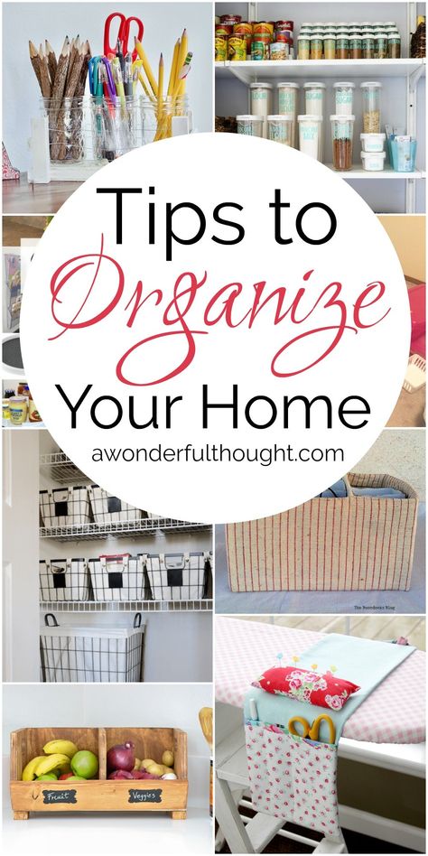 Tips to Organize Your Home | MM #188 - A Wonderful Thought Visual Organization Ideas, Visual Organization, Diy Organizing Ideas, Bathroom Organizing, Home Decorating Diy, Diy Organizing, Declutter Home, Perfectly Organized, Organisation Hacks