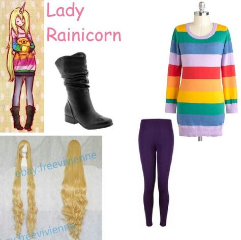 Lady Rainicorn Cosplay, Adventure Time Clothes, Lady Rainicorn, Everyday Cosplay, Disney Inspired Fashion, Nerd Fashion, Character Inspired Outfits, Disney Bound Outfits, Fandom Fashion