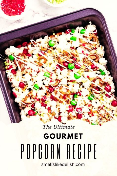 Craving Popcornopolis's Holiday Popcorn but on a budget? Look no further! This Copycat Christmas Gourmet Popcorn recipe recreates those festive flavors at home. Packed with sweet, salty, and crunchy goodness, it's the perfect treat for cozy nights by the Christmas tree or movie marathons with loved ones. Diy Flavored Popcorn, Popcorn Diy, Popcorn Recipes Savory, Gourmet Popcorn Recipes, Christmas Gourmet, Savory Popcorn, Holiday Popcorn, Gourmet Christmas, Yummy Christmas Treats