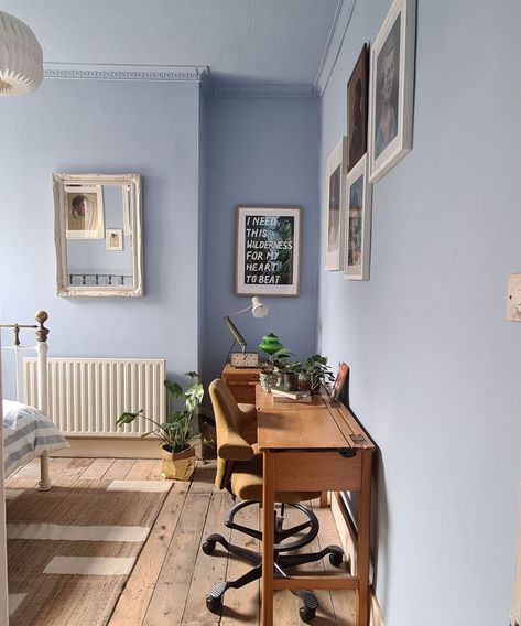 Powder Blue Walls, Periwinkle Walls, Periwinkle Paint, Dulux Color, Periwinkle Bedroom, Periwinkle Room, Blue Walls Living Room, Color Of The Year 2022, Office Paint Colors