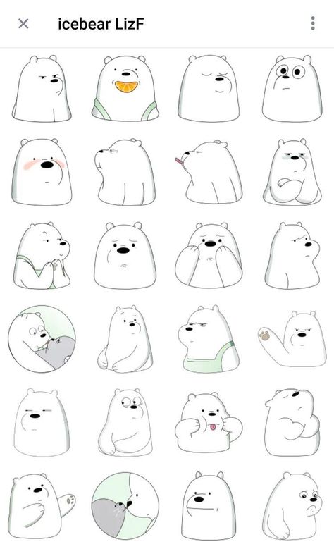 Telegram Stickers Cute, Ice Bear, Instagram Emoji, Instagram Graphics, Telegram Stickers, Instagram Gift, Stickers Cute, Bullet Journal Stickers, Bare Bears