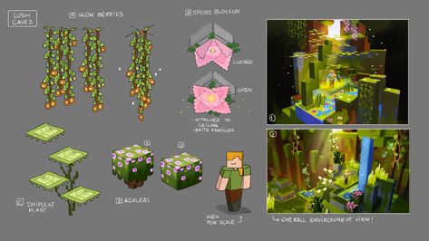 ArtStation - Minecraft Live - Concept art reveal Lush Cave, Minecraft Images, Minecraft Things, Minecraft Mobs, Minecraft Wallpaper, Minecraft Stuff, Minecraft Blueprints, Minecraft Pixel Art, Cool Minecraft