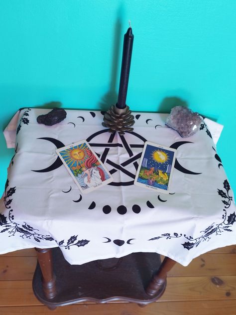 Pentagram pentacle tarot altar cloth Cloth Design Ideas, Tarot Altar, Pendulum Divination, Altar Ideas, Pagan Art, Cloth Design, Altar Cloth, Tarot Readings, Runes