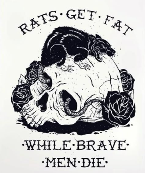 Rat Tattoo, Dark Tattoo, Skull And Bones, Skull Art, Tattoo Sketches, Flash Tattoo, Traditional Tattoo, Tattoo Drawings, Body Art Tattoos