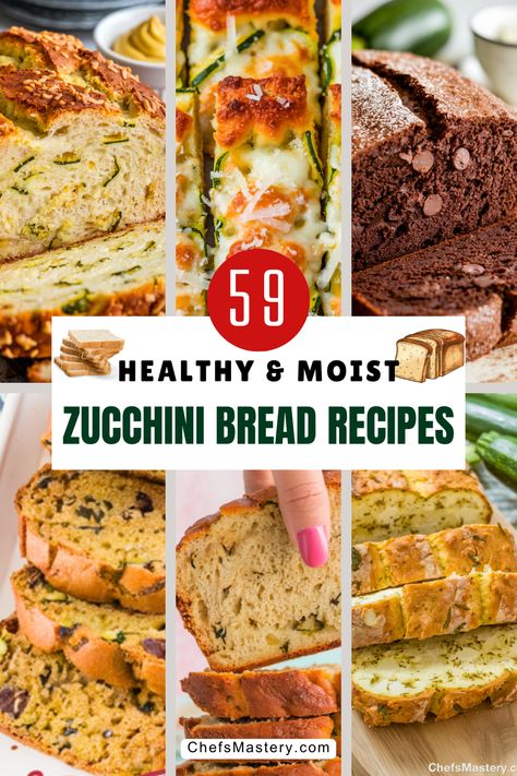 Explore a collection of 59 zucchini bread recipes that prioritize health and moisture without sacrificing flavor. Each recipe offers a unique twist, from gluten-free options to protein-packed variations, ensuring there's something for every palate. Save this comprehensive collection to elevate your healthy baking repertoire! #healthybaking #zucchinibread Moist Zucchini Bread Recipes, Zucchini Cheddar, Zucchini Bread Muffins, Blueberry Zucchini Bread, Moist Zucchini Bread, Vegan Zucchini Bread, Prioritize Health, Best Zucchini Bread, Summer Zucchini