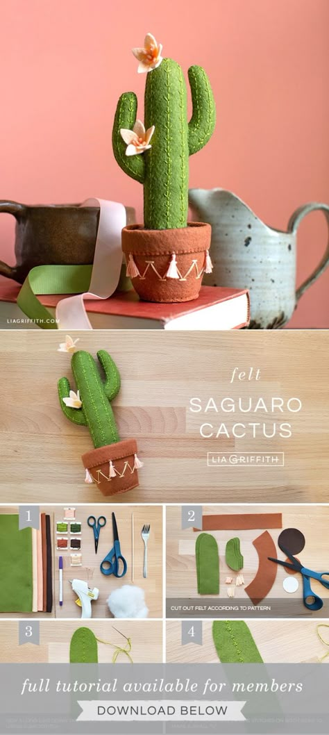 Felt Cactus Pattern Free, Diy Cactus, Felt Cactus, Felt Cactus Diy, Cactus Patterns Printable, Cactus Felt Pattern, Fabric Cactus, Felt Cactus Diy Pattern, Diy Felt Cactus