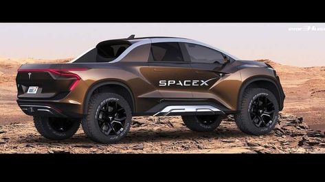 Tesla Pickup Truck Surfaces As Rad SpaceX Off-Roader On Mars Tesla Pickup Truck, Tesla Truck, Tesla Pickup, Ev Truck, Truck Concept, Electric Pickup, New Truck, New Tesla, Tesla Car