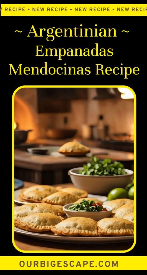 Argentinian Empanadas Mendocinas Recipe Argentine Empanadas, Argentinian Empanadas, Argentinian Cuisine, Argentine Recipes, Argentinian Food, South American Recipes, Spiced Beef, American Recipes, Savory Pastry