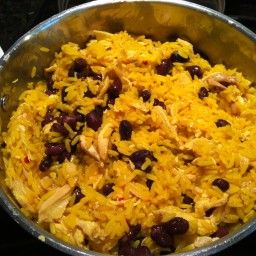 Yellow Rice, Chicken Chicken Yellow Rice Black Beans, Recipes With Yellow Rice, Yellow Rice And Black Beans Recipe, Chicken With Black Beans, Chicken Rice Beans, Chicken And Yellow Rice, Cuban Chicken, Yellow Rice Recipes, Paleo Crockpot Recipes