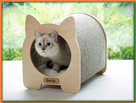 (paid link) Self-Heating Kitten Beds, Cat Mats, Caves & More Katt Diy, Chat Diy, Kat Diy, Wooden Cat House, Cat Houses Indoor, Niche Chat, Cat Houses, Cat Wall Furniture, Cat Hiding