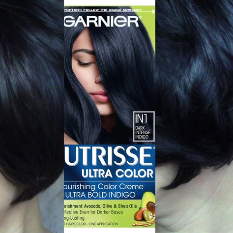 Maybe I dyed my hair... again! ha  #beautyvlogger #beauty #hair #garnier #nutrisse #IN1 #darkintenseindigo #bluehair #darkhair #brunette #blueblack #jennodonnell #joonsby #hairdye #followme #youtuber Blue Hair Dye On Brown Hair, Indigo Hair Color, Bleach Hair Dye, Box Hair Dye, Indigo Hair, Dyed Hair Blue, Blue Black Hair, Black Hair Dye, Hair Color Blue