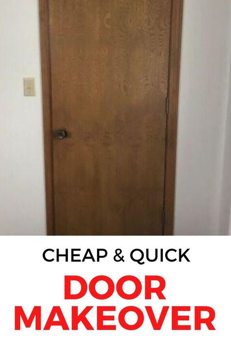 If you hate your indoor doors then check out this update on a budget. This $3 door upgrade is fast and perfect if you hate your old brown doors. #hometalk | home decor ideas | decorating on  budget #decorating | sponsored Diy Door Makeover, Closet Door Makeover, Hollow Core Doors, Brown Doors, Budget Home Decorating, Door Upgrade, Indoor Doors, Work Diy, Diy Barn Door