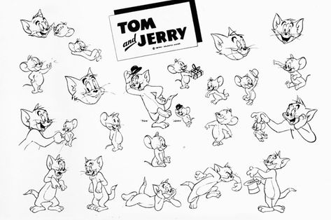 Tom And Jerry Drawing, Animation School, Animation Schools, Principles Of Animation, Tom Et Jerry, Tom Y Jerry, Character Model Sheet, Drawing Cartoon Characters, Tom Jerry