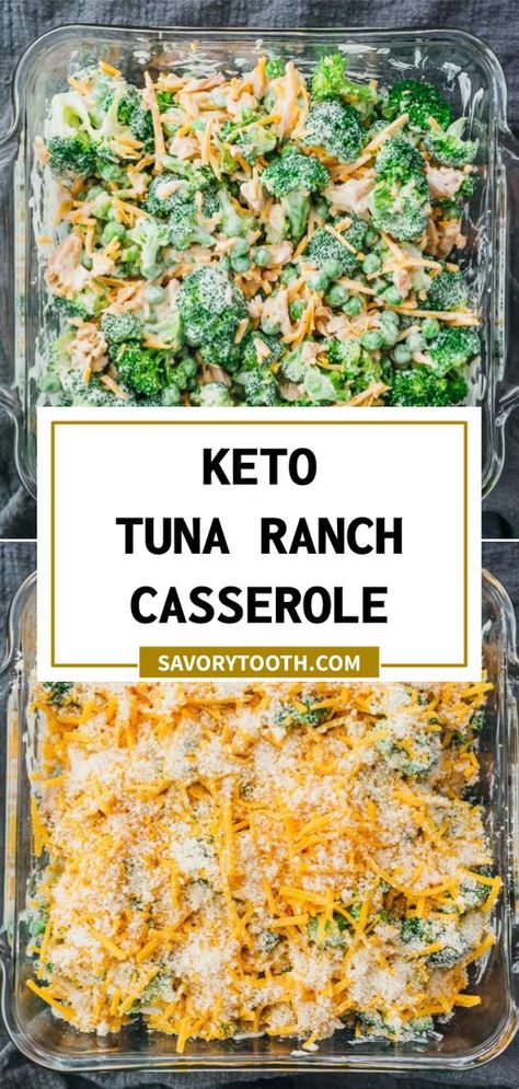 Baked Tuna Casserole, Casserole With Broccoli, Baked Tuna, Keto Tuna, Canned Tuna Recipes, Ranch Casserole, Tuna Casserole Recipes, Healthy Tuna, Tuna Noodle Casserole