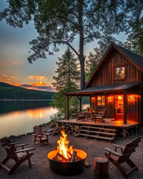 Summer Cabin, Cabin Trip, Cabin Aesthetic, Cabin In The Mountains, Lakeside Cabin, Forest Cabin, Dream Cabin, Lake Houses, Cabin Cottage