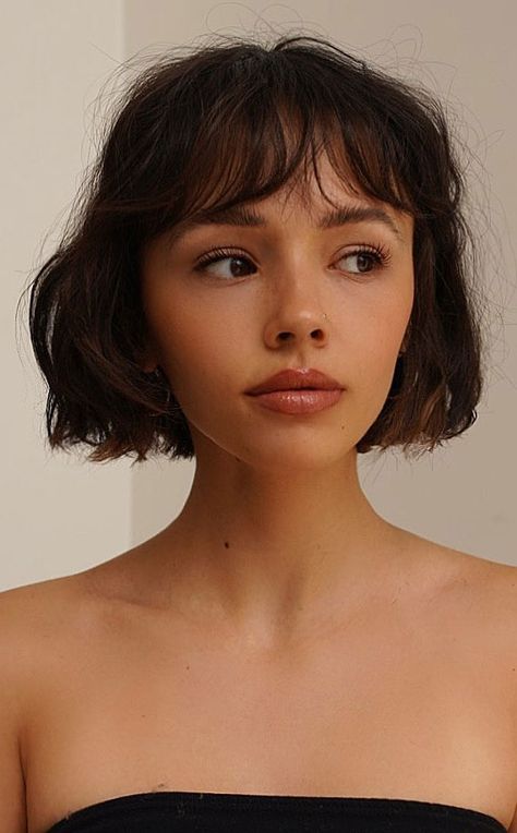 soft stacked french bob, french bob haircut, bob haircut with fringe, french bob haircuts 2021 French Bob, Trendy Hairstyle, Haircut Inspiration, Shot Hair Styles, Trendy Hair Color, Penteado Cabelo Curto, Short Hair Haircuts, Short Hair With Bangs, Cut My Hair