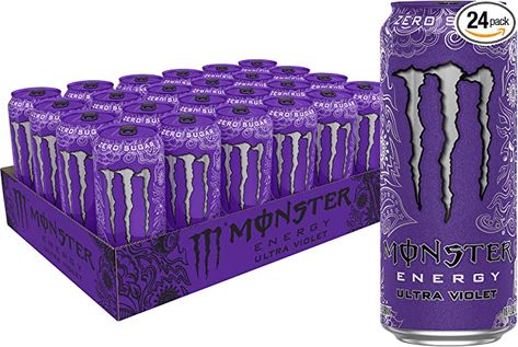 Violet Sugar, Monster Flavors, Monster Energy Drinks, Sugar Free Energy Drinks, Pixie Sticks, Monster Energy Drink, Free Energy, Energy Drink, Monster Can