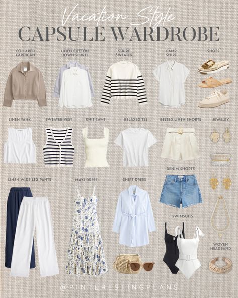 what to pack for warm weather resort destination vacation 2024 Vacation Capsule Wardrobe 2023, Beach Capsule Wardrobe, Capsule Wardrobe 2023, Vacation Capsule Wardrobe, Vacation Capsule, Holiday Capsule Wardrobe, Spring Summer Capsule Wardrobe, Capsule Wardrobe Essentials, Travel Capsule