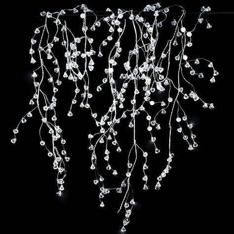 PRICES MAY VARY. [Package Includes]: 2 strings of 4.2 feet crystal diamond garlands, totally 8.4 feet. Each garland is a branch-like craftwork with 18 side pairs. [Crystal Diamond Garland]: The garlands are flexible, bendable and can be twisted in any direction or into any shape. With the fcrystal diamond beads that glow under light, They are excellent festive ornaments for Wedding, Christmas and home decoration . [Fits Multiple Occasions/Settings]: These eye-catching garlands are all purpose de Crystal Mantle Decor, Dripping Crystal Christmas Tree, Winter Ceiling Decorations, Clear Ornaments Christmas Tree, Christmas Tree Crystal Decorations, Diy Crystal Decor, Crystal Ornaments Christmas Tree, Crystal Christmas Tree Decorations, Christmas Decor Centerpieces