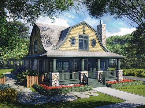 Dutch House Plan with 2685 Square Feet and 4 Bedrooms from Dream Home Source | House Plan Code DHSW75495 Dutch Colonial House Plans, Victorian Eclectic, Gambrel House, Dutch Colonial House, House Plans Colonial, Brindleton Bay, Dutch Colonial Homes, Gambrel Style, Colonial Style House Plans