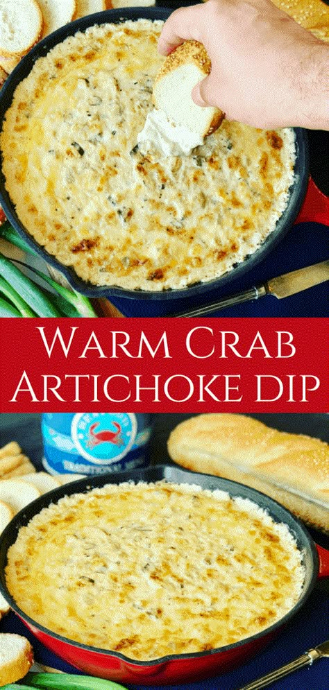 Appetizer For Party, Crabmeat Dip, Crab Artichoke Dip, Warm Crab Dip, Crab And Artichoke Dip, Crab Appetizer, Baked Crab, Seafood Dip, Hot Crab Dip