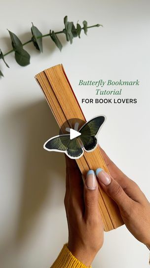 Butterfly Bookmark, Craft Tutorial, Clear Stickers, Bookmarks Handmade, Craft Show Ideas, Gift Giving, Easy Gifts, Sticker Shop, Sticker Set