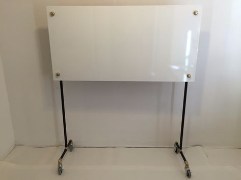 Idea for Mobile Whiteboard... EXCEPT instead of using glasstop horizontally and drilling, make pipe bracket system and hold vertical Ikea Hack Entryway, Whiteboard Decoration Ideas, Diy Rope Mirror, Whiteboard On Wheels, Ikea Linnmon Desk, Ikea Hacks Storage, Linnmon Desk, Portable Whiteboard, Diy Whiteboard