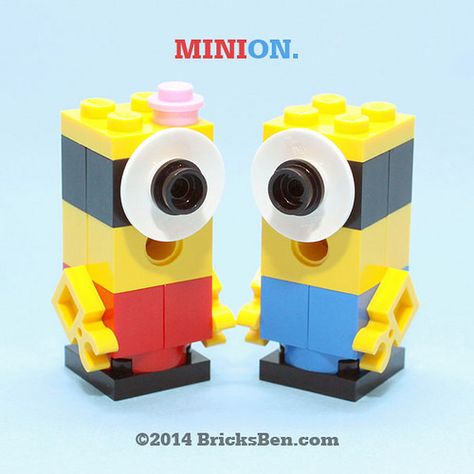 Small Lego Ideas, Small Lego Builds, Mini Lego Builds, Lego Minion, Lego Diy Crafts, Lego Figurine, Lego Hacks, Easy Lego Creations, Lego Poster