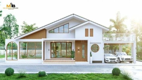 Muji House Exterior, Bedroom Muji, Muji House, 2 Bedroom House Design, Small House Blueprints, Muji Home, Modern Tropical House, 2 Bedroom House, Architectural Sketch