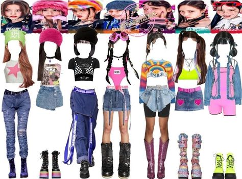 Nmixx Outfits Inspired, Xg Inspired Outfits, Xg Outfits Inspired, Xg Outfits, Xg Shooting Star, Outfit Blackpink, Gg Outfits, Aespa Itzy, Kpop Fits