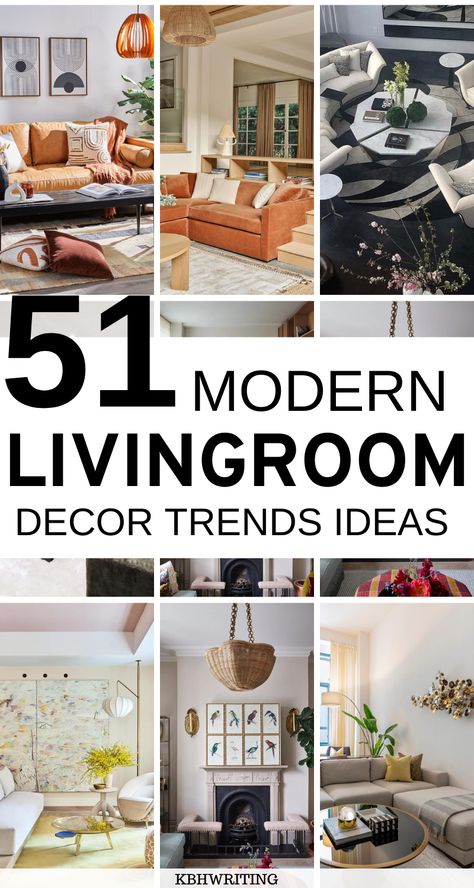 Stay ahead in interior design with 51 modern living room decor trends! From minimalist chic to vibrant textures, explore the latest styles and ideas that will redefine the heart of your home. #ModernLivingRoom #InteriorDesignTrends #ContemporaryDecor #HomeStyling Home Decor Ideas Living Room Modern, Home Decor Themes, Modern Decor Ideas, Modern Living Room Decor, Living Room Decor Inspiration, Living Room Design Inspiration, Trendy Living Rooms, Inspire Me Home Decor, Living Room Decor Ideas