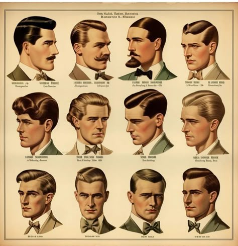 1920s Mens Hair, Vintage Mens Haircuts, Barber Branding, 1920 Hairstyles, Vintage Hairstyles For Men, 1920s Mens Fashion, 1920s Men, 1920s Hair, The Jazz Age