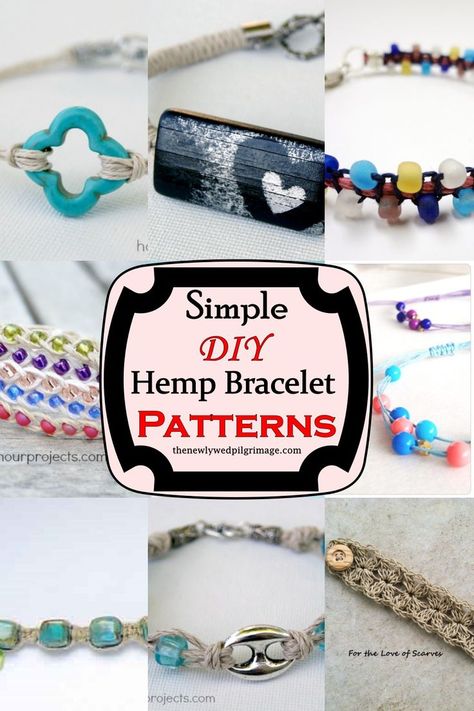 15 Simple DIY Hemp Bracelet Patterns For Summer Hemp And Bead Bracelet Diy, Hemp Jewelry Diy, Hemp Bracelet Tutorial, Diy Hemp Bracelets, Hemp Bracelet Diy, Hemp Bracelet Patterns, Beaded Bracelet Diy, Seed Bead Bracelets Tutorials, Boys Bracelets