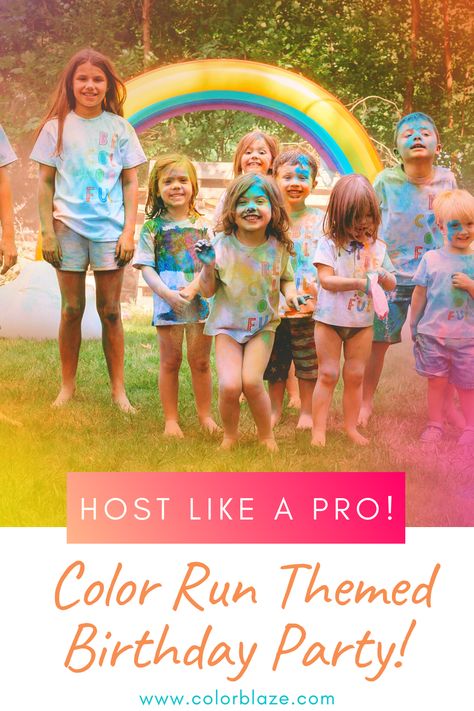 Wanting a unique way to celebrate a birthday? Look no further. Color Powder is a kids best friend and creates a fun and bright addition to any birthday party. Click the pic for a guide on how to plan an spectacular birthday party outside with a color run theme. Colour Run Party, Color Powder Birthday Party, Color Run Birthday Party, Color Wars Birthday Party, Color Powder Games, Messy Birthday Party Ideas, Color Run Party, Color Birthday Party Ideas, Birthday Party Outside