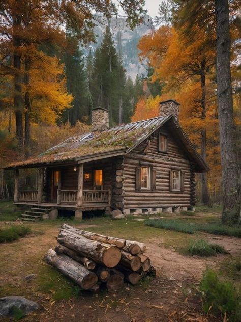 Log Cabin Photography, Log Houses Exterior, Small Cabin Exterior, Log House Exterior, Cowgirl House, Cute Log Cabin, Canada Cabin, Cabin In Woods, Winter Cabins