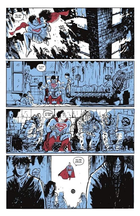 Daniel Warren Johnson, Comic Superman, Superman Artwork, Superman Art, Comic Layout, Superman Comic, Graphic Novel Art, Comic Book Pages, Comic Panels