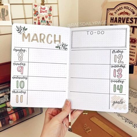 Bullet Journal Weekly Layout, Bullet Journal Work, March Bullet Journal, Bullet Journal Month, Bullet Journal Page, Bullet Journal Set Up, Bullet Journal Spreads, Bullet Journal Ideas Templates, To Do Planner