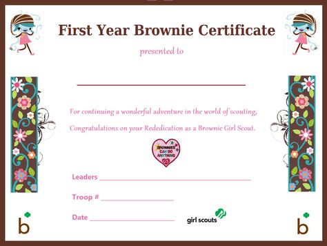 I made this First Year Brownie Certificate for our Rededication Ceremony this year! Brownie Rededication Ceremony, Brownies Ideas, Bridging Ceremony, Girl Scout Bridging, Brownie Girl Scout, Brownie Girl, Girl Scout Activities, Body Outline, Scout Activities