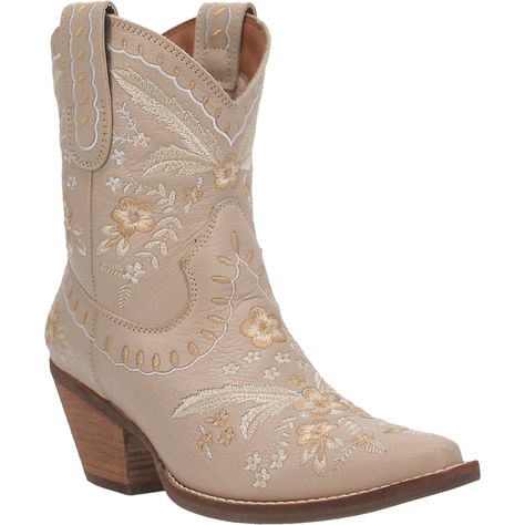 *Read to bottom please* The Primrose boot by Dingo is their take on a bohemian meets western! Soft wearable leather and beautiful embroidered flower detailing make this boot ready to take you to Lower Broadway, get your kicks up at the county fair and all things in between. The boots are a low calf height, western floral embroidery, rounded pointed toe, and genuine leather. This bootie features: leather foot, 7 inch height, hinged cushion insole, almond toe and cowboy heel. Calf circumference me Indian Paintbrush, Giddy Up Glamour, Western Booties, Leather Floral, Leather Cowboy Boots, Cowboy Boots Women, Western Cowboy Boots, Boho Vibe, Leather Booties